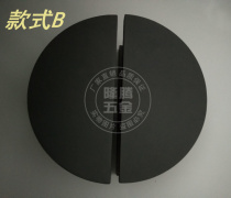 Glass Door Handle Black Semi-circular Solid Wood Door Handle Push-and-pull Mobile Door Armrest Hotel Clubhouse Handle Modern