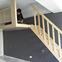 Engineering Solid Wood Stairway Loft Ladder Home Duplex Penthouse Stairway Straight Ladder Factory Direct Sales Custom Den High Wooden Ladder