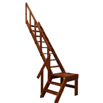 Home Indoor Solid Wood Corner Stairs Villa Duplex Solid Wood Rotary Stairs Loft Wooden Loft Stairway Stairs