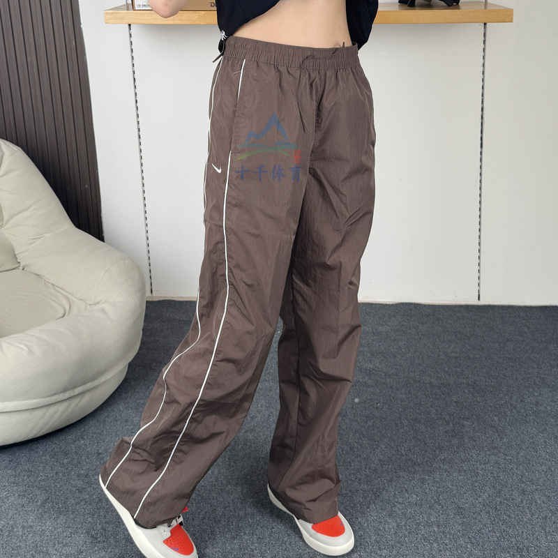 25 New Models of Nike Women's Woven Breathable Sports Pants Casual Training Straight Loose Wide-Leg Trousers Fv7656