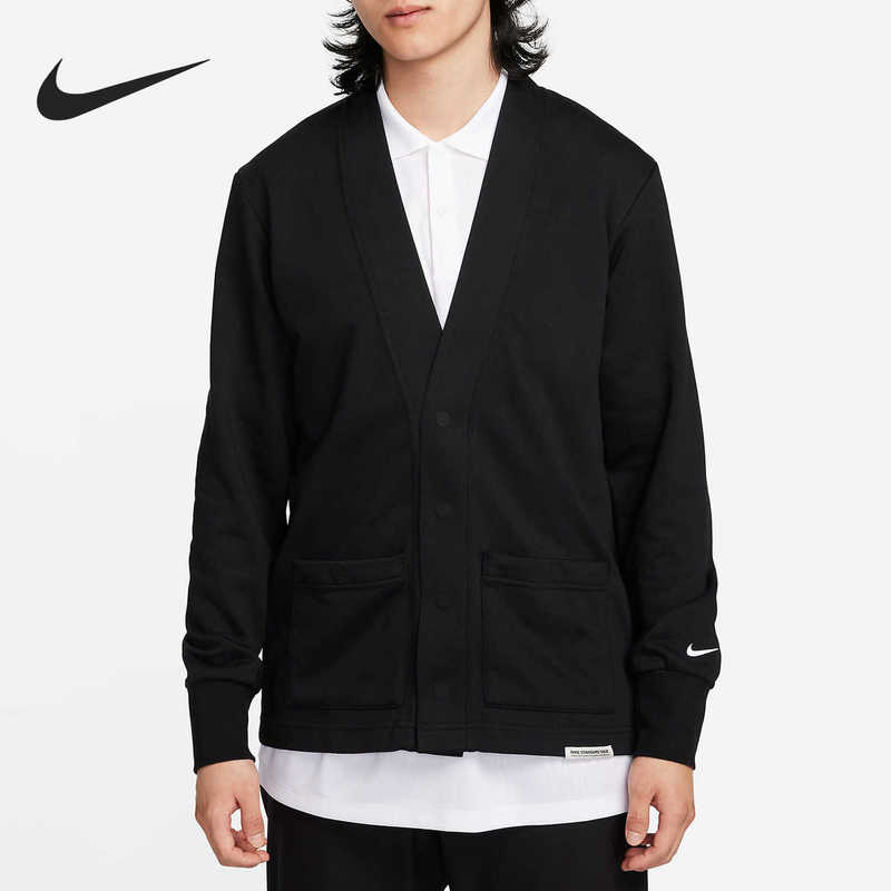 Nike Men's Dri-Fit Knitted Sweater Sports Casual Fashion Versatile Golf Cardigan Fb5465