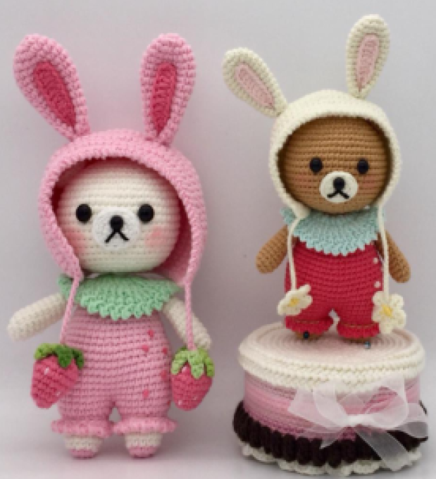 Hair Thread Crochet Knit Eva Doll Bear DIY Tutorials Tutorials material Non-finished non-physical