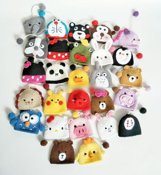 Cartoon Animal Key Bag Handmade Wool Crochet Illustrated Tutorial Non-finished Remarks QQ Mailbox