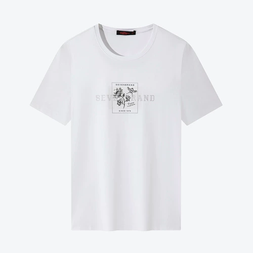 [Cool Salona] Брендовая мужская футболка из ледяного шелка с короткими рукавами Qi, лето 2024, новые молодежные топы с принтом в национальном тренде