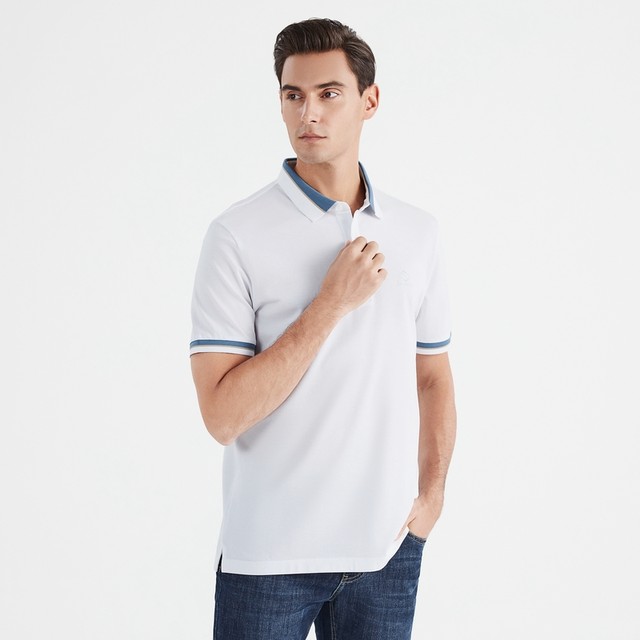 Qipai short-sleeved polo shirt men's summer new men's lapel T-shirt thin