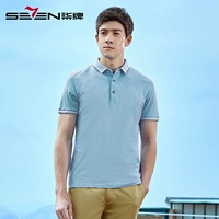 Thương hiệu áo thun nam tay ngắn 2018 mới kinh doanh bình thường ve áo sơ mi cotton cotton xù nam ngắn T áo polo nam đẹp