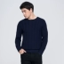 Thương hiệu áo len nam kinh doanh thời trang giản dị áo len nam cổ tròn Slim áo len dày mùa đông ấm áp cardigan nam Áo len