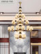 New Chinese-Style Duplex Building Large Chandelier Villa Living Room Open Space Chinese Style Four-Story Hotel Lobby Staircase Long Lamp