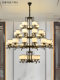 New Chinese-Style Restaurant and Hotel Project Chandelier, Modern High-Ceiling Duplex Villa Hollow Living Room Large Pendant Light