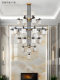 New Chinese-Style Duplex Chandelier for Villa Living Room Main Lighting, Hotel Mezzanine Hollow Hall Engineering Lighting Fixtures Manufacturer