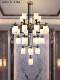 Modern New Chinoiserie Leaping House Living Room Large Chandelier Chinoiserie Hotel Duplex Floor Multi-Layer Hollow Engineering Large Chandelier
