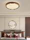 Song-Style Aesthetics New Chinese-Style Walnut Wood Grain Ceiling Light for Living Room, Modern Bedroom, Dining Room Led Atmospheric Room Lighting