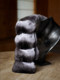 MSBEAST high luxury fur scarf_Imported rare blue, purple and blue chinchilla interspersed/magnetic 2-use horizontal scarf
