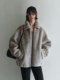 MSBEAST Casual Relaxed Lapel Adjustable Hem H Profile Merino Fur One-piece Jacket | Freer