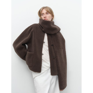 Msbeast Imported Merino Fur Integrated Fashionable Curved-Sleeve Fur Short Coat/Scarf | Warm Winter Days