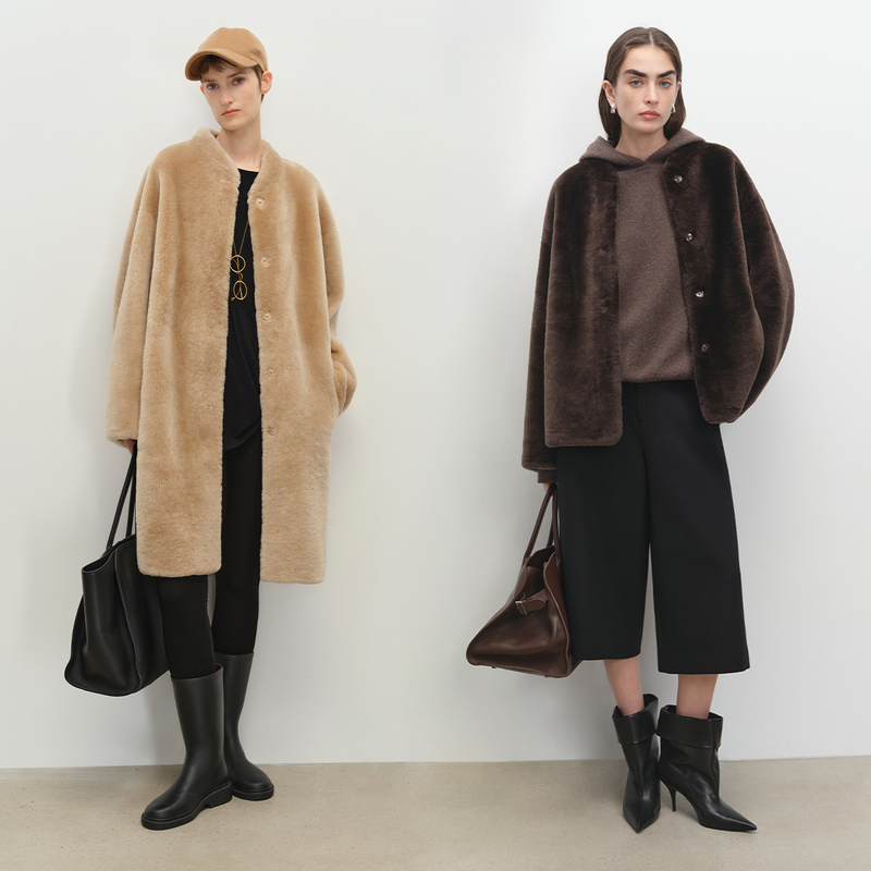 Msbeast Relaxed Baseball Collar Long/Short Silhouette Merino Fur One-Piece Coat for Women | Winter Statement Msbeast Relaxed Baseball Collar Long/Short Silhouette Merino Fur One-Piece Coat for Women | Winter Statement