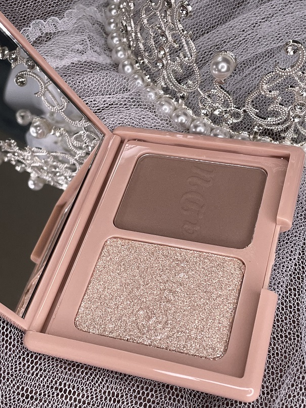 Cross-border two-color highlight powder repairing plate eye shadow beads delicate and natural modification face slightly drunk nude makeup CmaaDU - Taobao