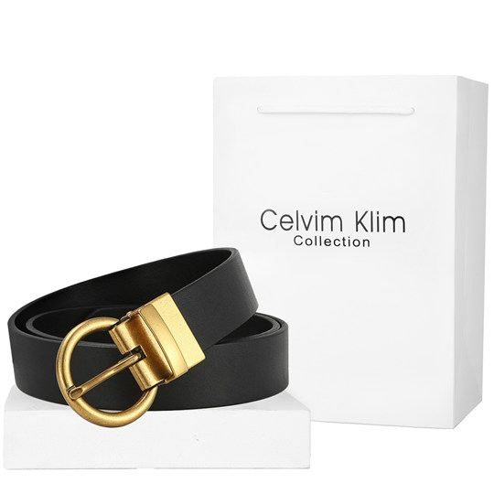 Women's Genuine Leather Belt, Versatile, ins Style, Double-Sided Top Layer Pure Cowhide Jeans Belt, Light Luxury, Niche, High-End Feel