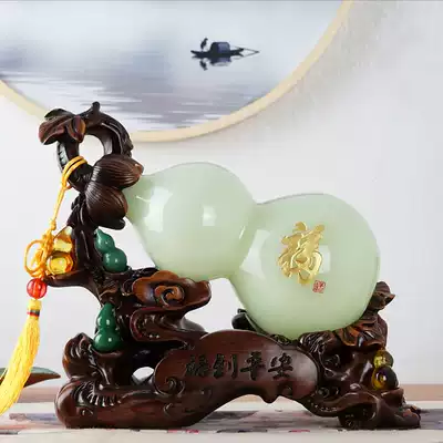 Gourd decoration Lucky Fulu living room wine cabinet entrance Home decoration Glass craft gift decoration Store opening gift