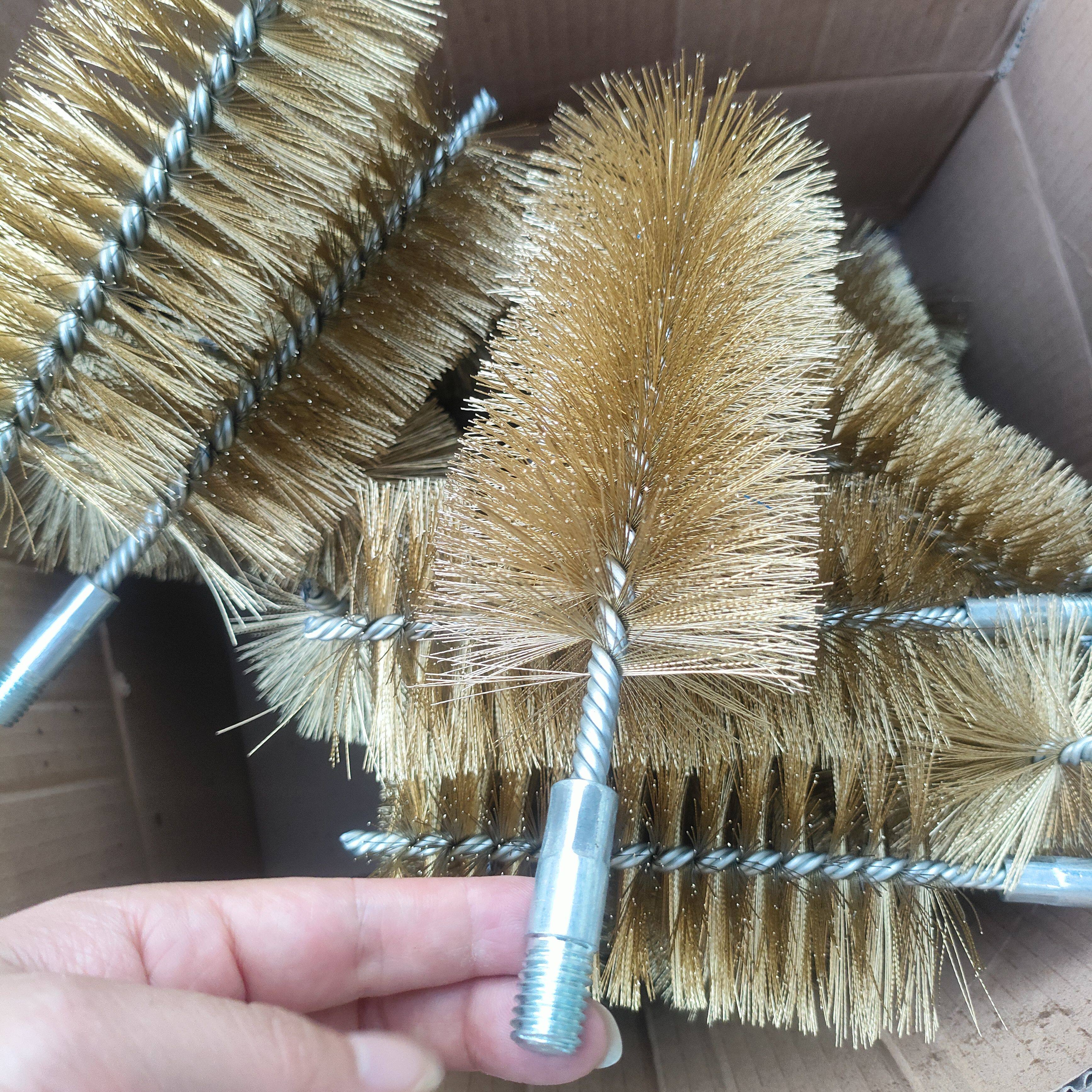 Refrigeration copper pipe cleaning brush with brass bristle 5