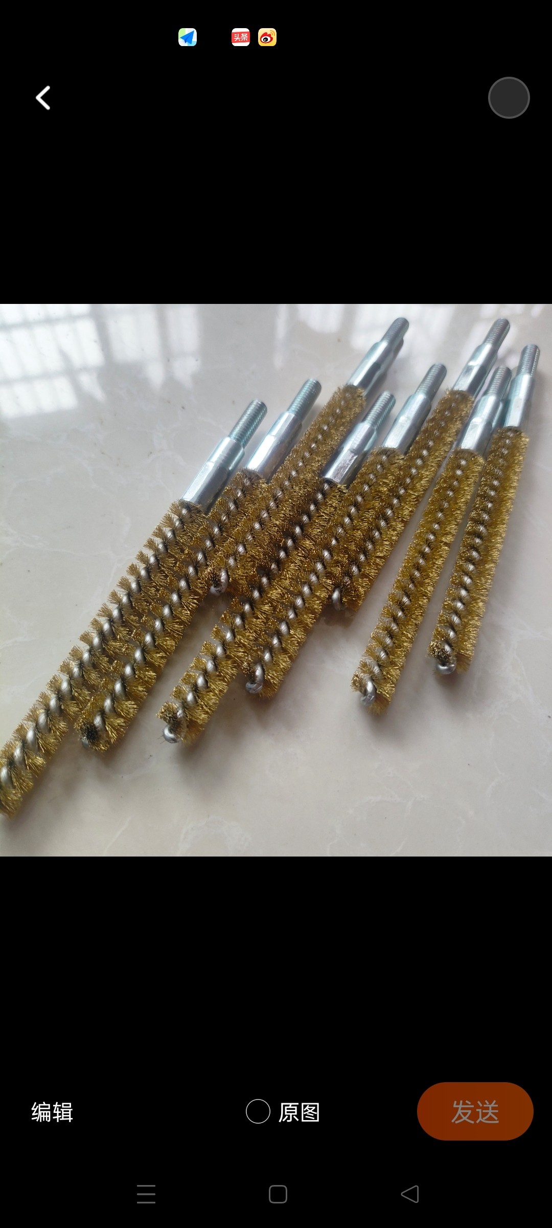 Refrigeration copper pipe cleaning brush with brass bristle 4