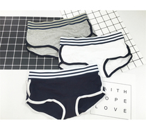 2 pieces of Zhang Qingnians solid color pure cotton underwear neutral boxer briefs female handsome T sports seamless breathable shorts