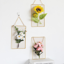 Wind Reciting Nordic Mesh Simulation Flowers Fresh And Soft Dress Background Wall Wall Decoration Hanging coffee storefront Wall decoration ins