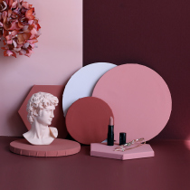 Fengyin solid color geometric stereo photo props Morandi color canvas polygon background ornaments soft decoration