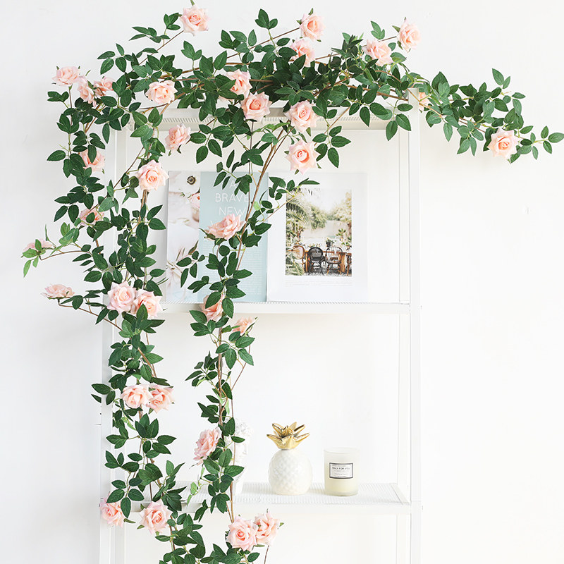 Wind reciting the rose vine Imitation Flower Vine rosewood Rosewood Rosewood Rosewood wall hanging floral art building with soft decoration