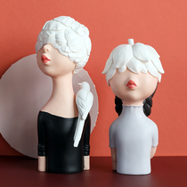 Wind Reciting Petal Cap Girl Teenage Girl Hearts Character Resin Handicraft Swing Piece Soft Dress Designer-like inter-plate decoration