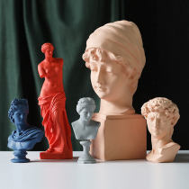 Fengyin Morandi color resin plaster head portrait David Venus sketch figure sculpture decoration soft decoration ornaments