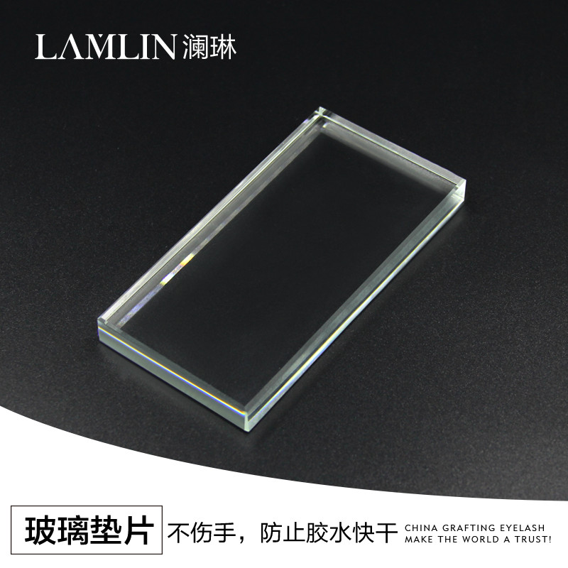 LALIN GRAFT EYELASH GLASS SPACER DROP GLUE FOR EYELASH CLEAN AND SANITARY RECTANGULAR LARGE SIZE