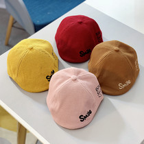 HTT spring and autumn male and female baby beret hat winter hat sun hat childrens hat embroidered cap Korean version