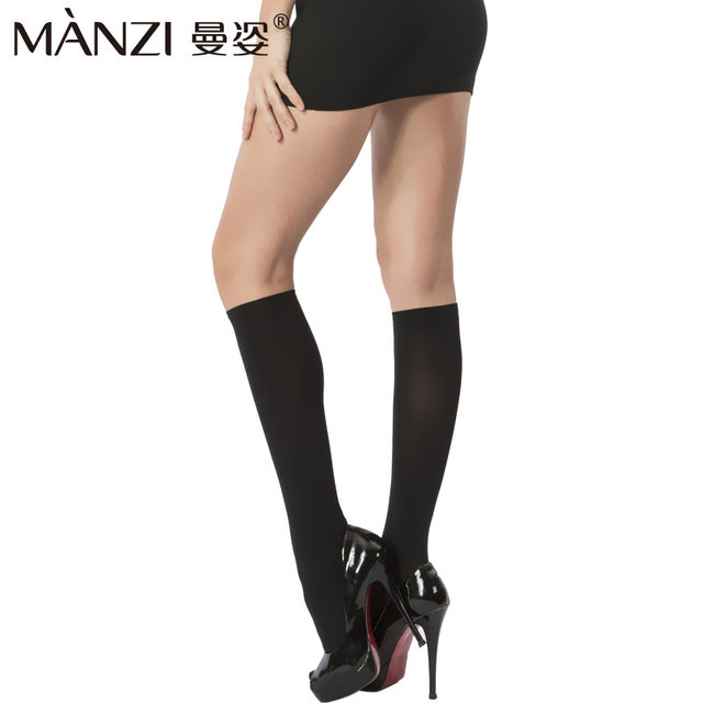 ຈັດສົ່ງຟຣີ Manzi mid-calf socks 23008 spring and autumn velvet half socks Japanese and Korean college style women's stockings calf socks