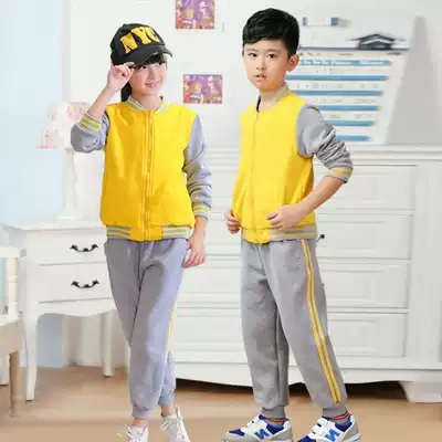 New spring and autumn Kindergarten Kindergarten uniforms children's class uniforms winter plus velvet baseball uniforms