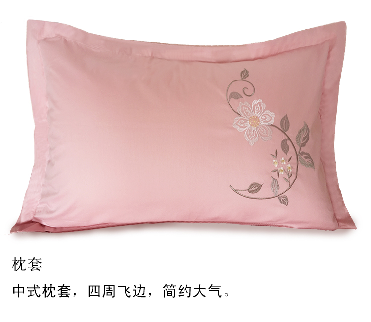 Chăn bông thêu tinh khiết bao gồm bốn bộ chăn ga gối đệm cotton châu Âu mới - Bộ đồ giường bốn mảnh bộ chăn gối