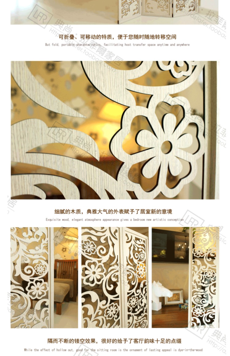 Mục vụ châu Âu gấp màn hình hiện đại tối giản rỗng chạm khắc màn hình gấp phòng khách phòng ăn nhà vách ngăn - Màn hình / Cửa sổ vách trang trí phòng thờ