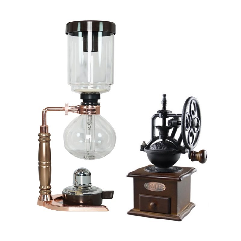 Siphon Style Coffee Maker Suit Glass Siphoning Pot Home Hand Punch Siphon Pot Coffee Appliance Suit Coffee Machine