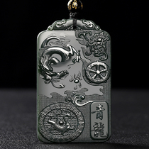 With Tian Yuqing Long jade pendant Xinjiang Qingyu sheng Xiao Long mens jade pendant jewels jade pendant jade pendant Yupei
