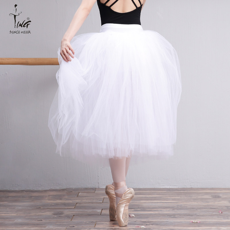 Chen Ting Ballet Dresses Lengthened TUU Skirt Woman Adult Soft Yarn Dress Dance Practice Dresses Practice Dresses Dresses long skirts and half-body skirts