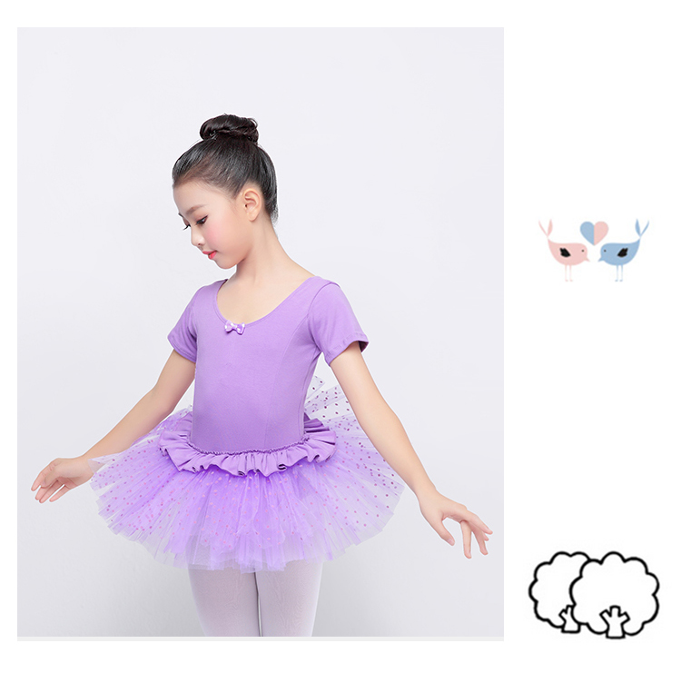 Quần áo trẻ em múa ba lê váy dài tay áo mùa thu váy fluffy một mảnh váy hiệu suất quần áo tập thể dục quần áo trang phục dân dộc các nước trẻ em