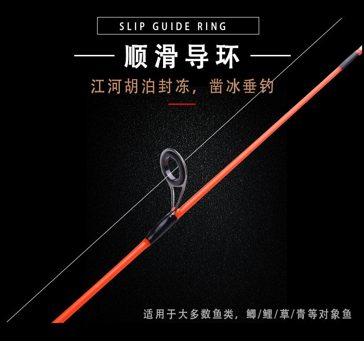 Ice удочкой 冰钓竿套装冬钓竿实心超硬超短竿钓鱼竿 筏竿 插节竿小海竿