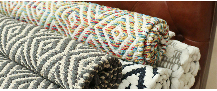 Ấn Độ nhập khẩu thảm dệt tay bông mat phòng ngủ cạnh giường pad phòng khách nhỏ sofa bàn cà phê pad thấm thảm simili