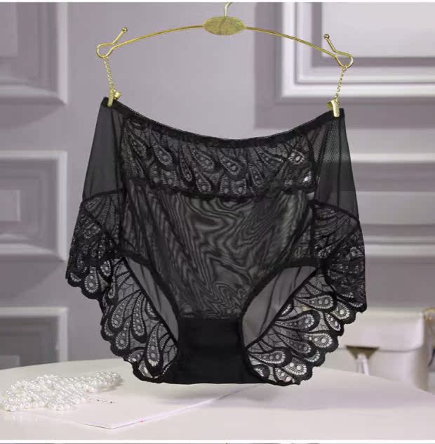 Eo cao XL đồ lót nữ mùa hè béo mm băng lụa liền mạch búp lụa gợi cảm đầy đủ trong suốt kích thước lớn tam giác nữ quần lót big size