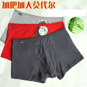 Tre sợi modal quần lót cao eo boyshort nam đồ lót kháng khuẩn kích thước lớn tăng xà cạp