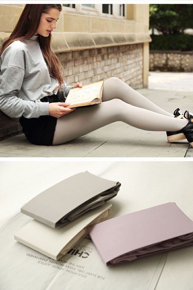 POLY BEAUTY 80D Velvet Pantgings Matte Slim Legs legging Vớ nữ mùa thu quần tất nam