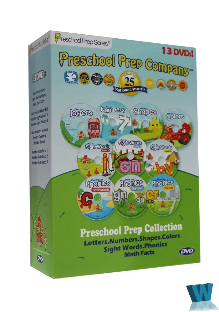 Preschool prep Phonics natural spelling animation DVD disc English letter word 13DVD