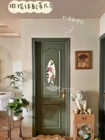 Маленькая красная книга Fanphi Art Glass Rose Arccaded Door Color Color Double Retro Glass Living Room