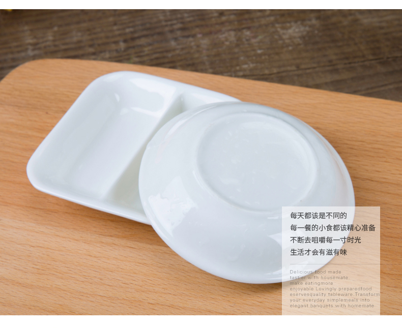 Tinh khiết xương trắng Trung Quốc bộ đồ ăn nước sốt món ăn món ăn dưa chua gốm sứ bướm trắng khách sạn sứ bánh bao món ăn dầu giấm món ăn đĩa giấy