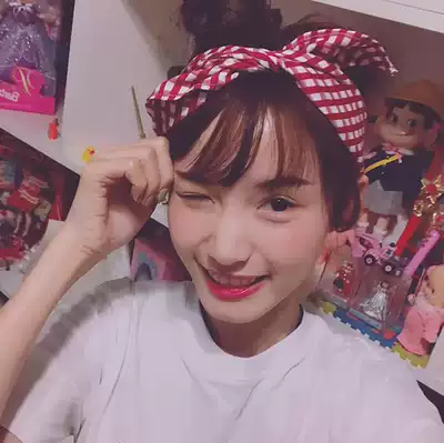 Summer Korean hair band hairband hairband Lin small house red plaid cross cute face wash bundle Mori women's Fresh Art hair accessories